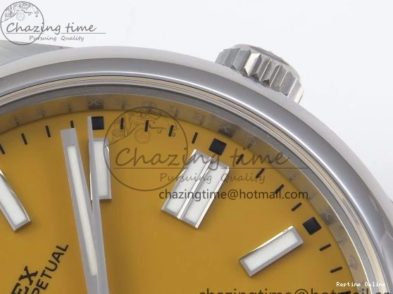 0504 WaterResistant OYSTER PERPETUAL 124300 41MM VSF 1:1 BEST EDITION 904L STEEL YELLOW DIAL VS 1769